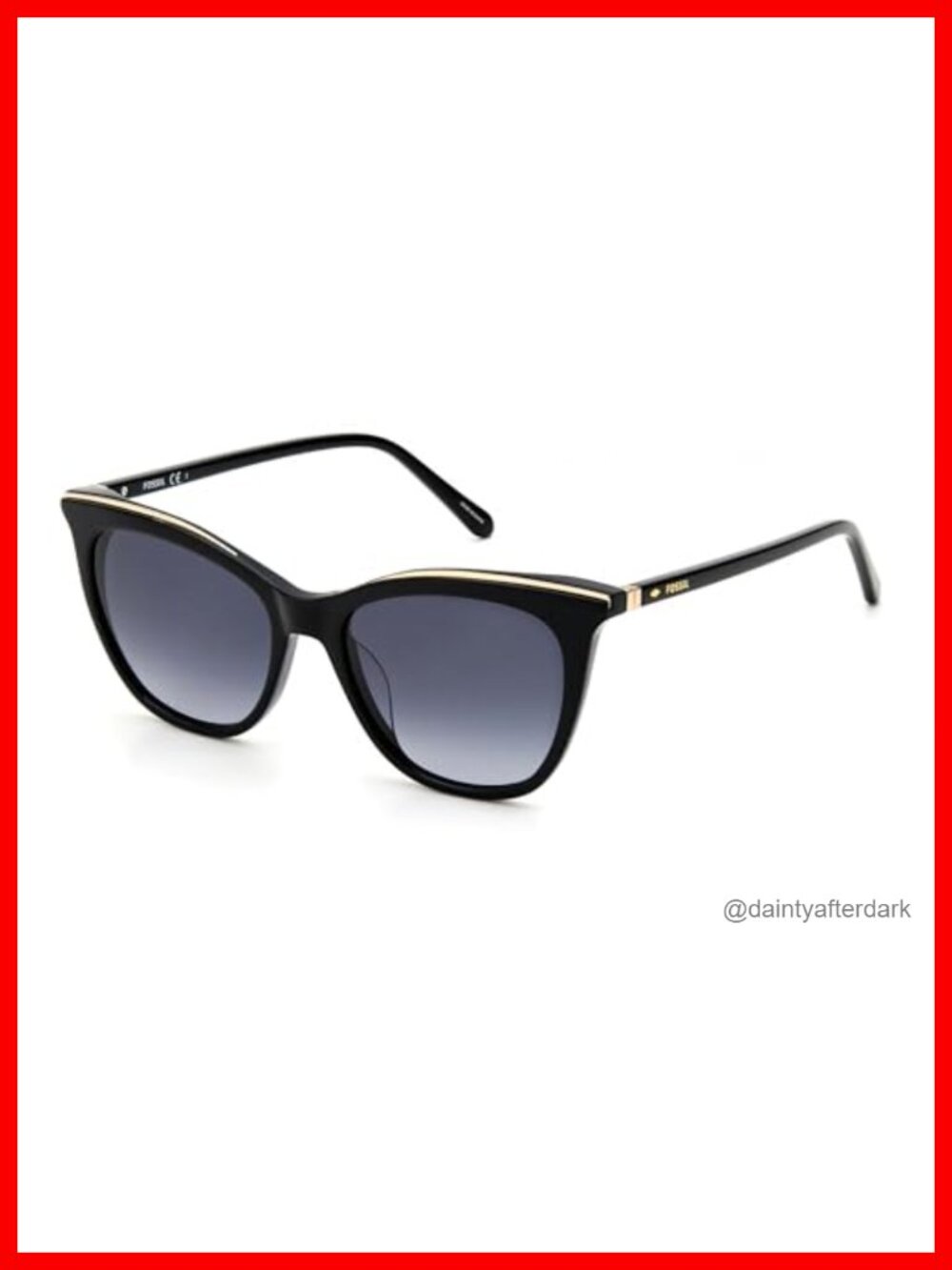 Cat Eye Sunglasses Metal Frame UV400 Non-Polarized Gradient Lenses